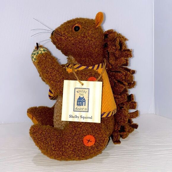 Hallmark Plush Shelby Squirrel Nuts For Fall Autumn 9" Plush Stuffed Animal - Picture 1 of 12
